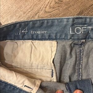 Ann Taylor LOFT light Blue Flare & Wide Leg Jean Trousers